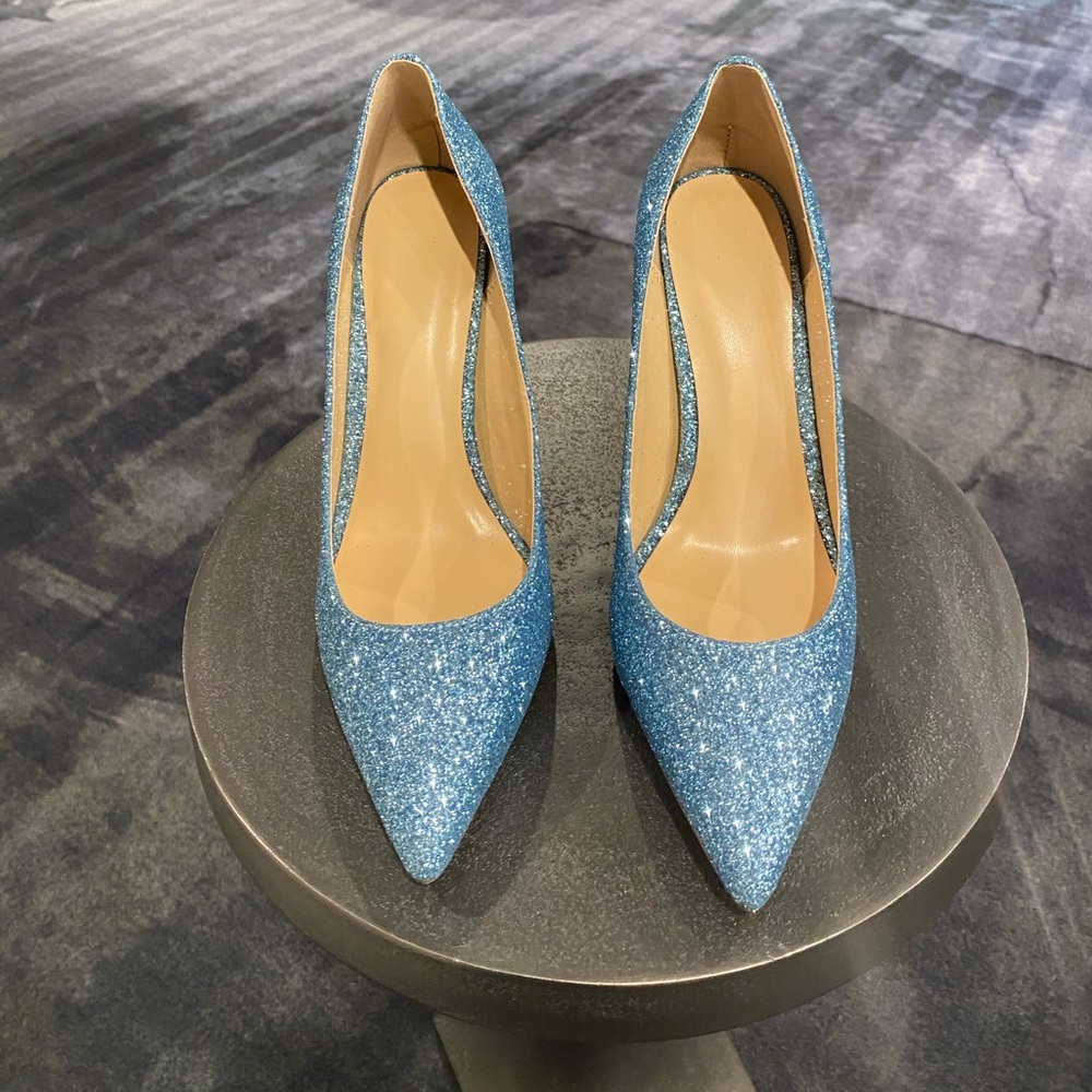 Size 9-9 1/2Sequenced Teal Heel Sexy Stiletto